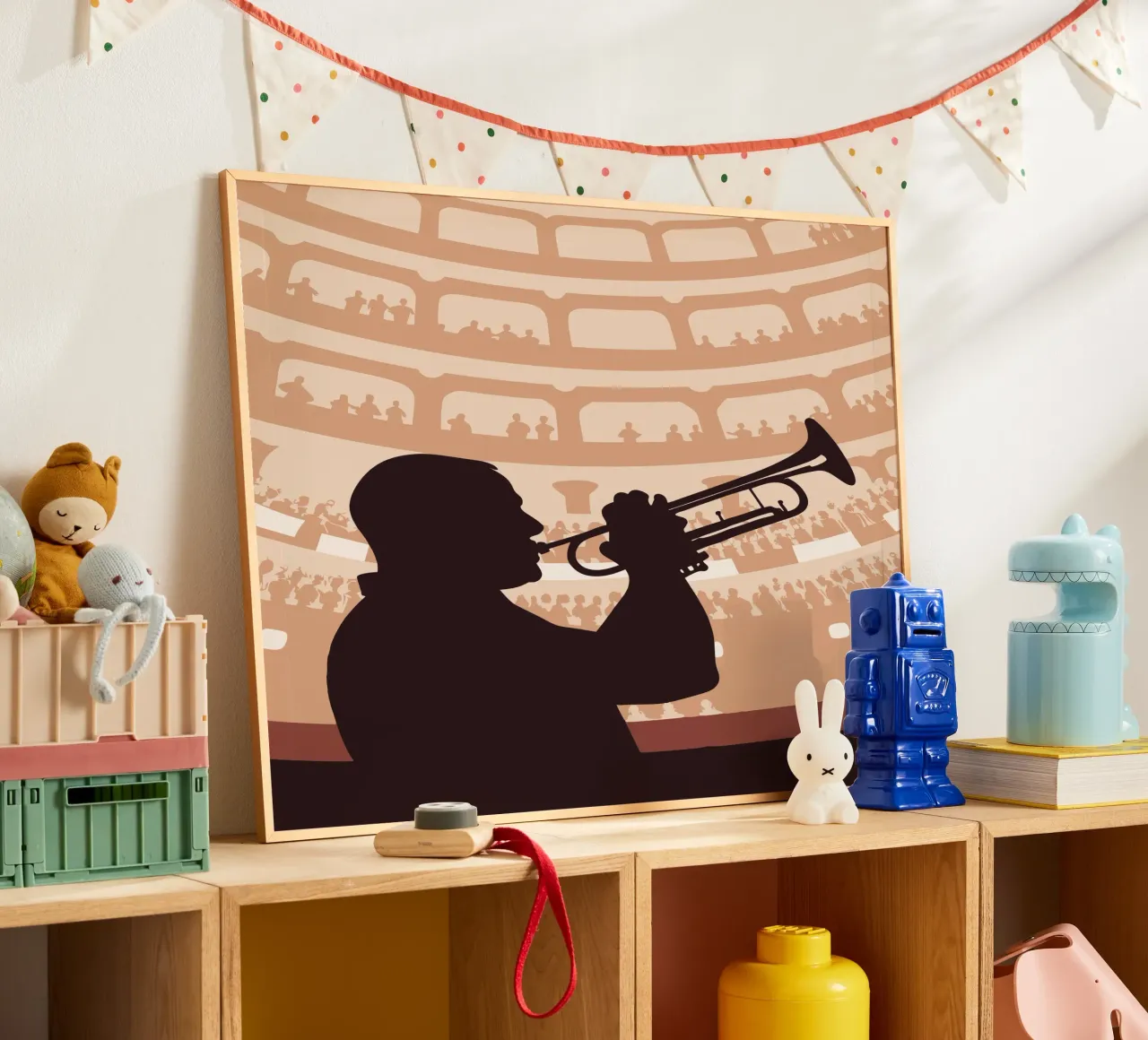 Suonare la tromba poster con telaio in alluminio da MUSIC EDITION