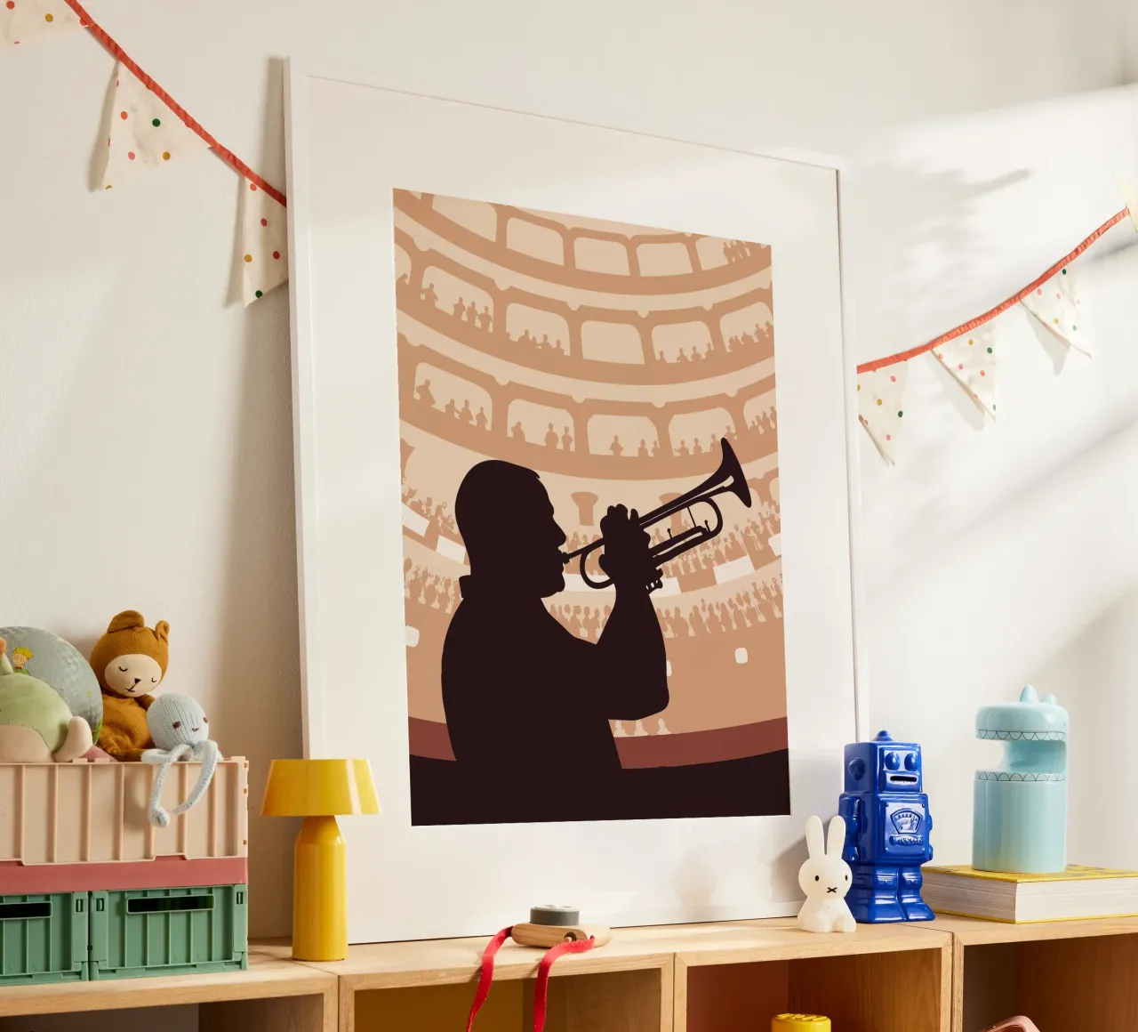 Suonare la tromba poster con telaio in alluminio da MUSIC EDITION