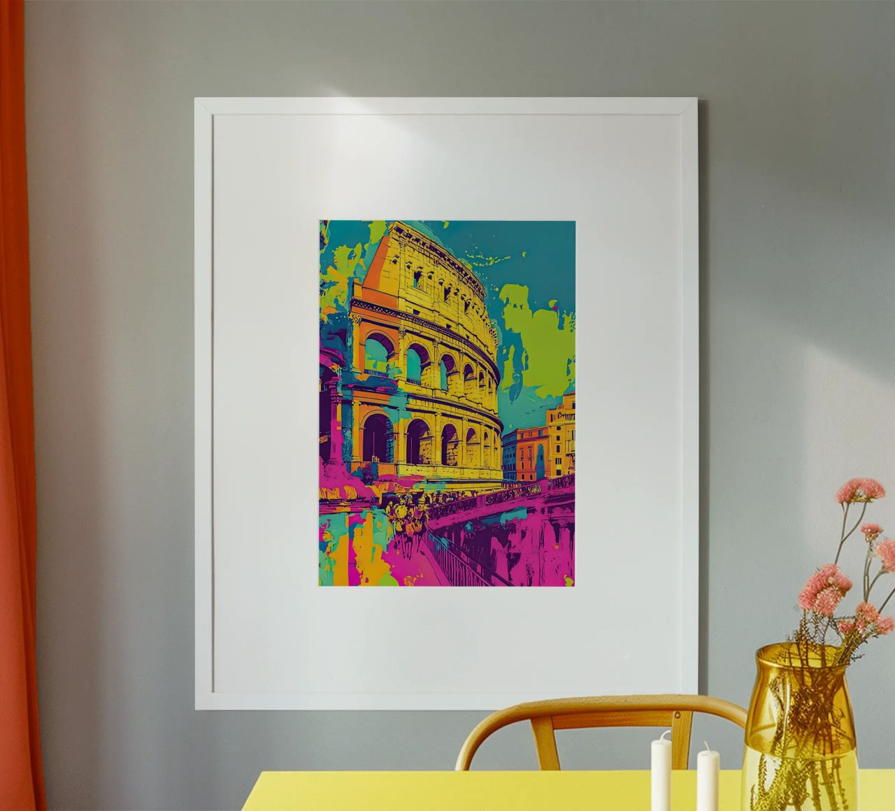 Colosseum Vibrant Rome poster by Rene Shop