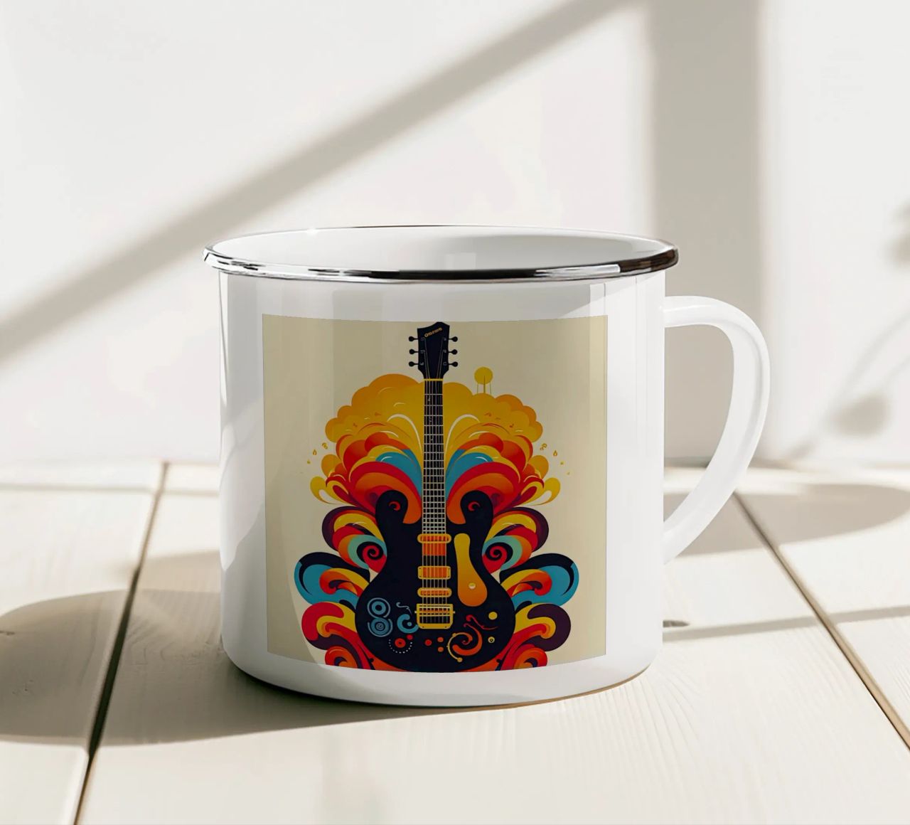 Chitarra Moder tazza in smalto da Rene Shop