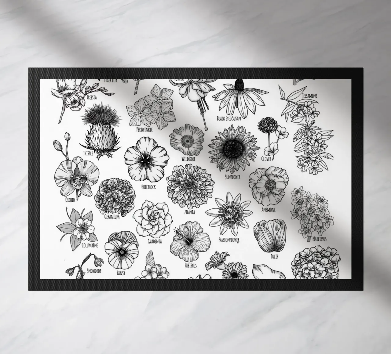 fiori selvatici fiori botanici natura zerbino da James Isaac Jackson