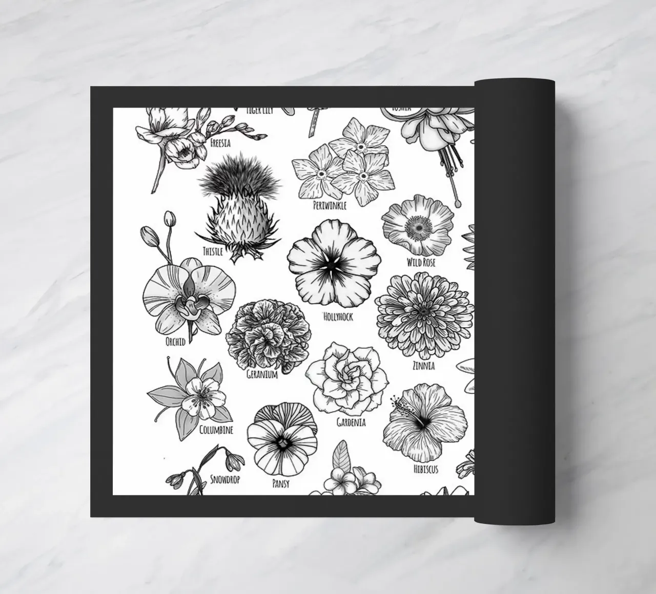 fiori selvatici fiori botanici natura zerbino da James Isaac Jackson