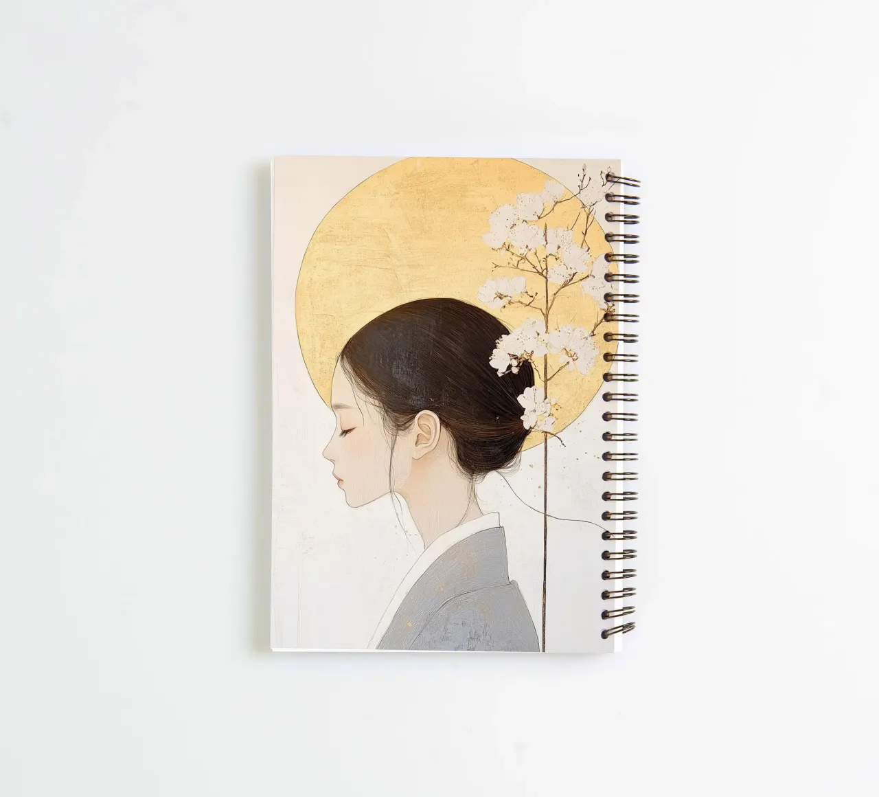 woman portrait profile side view spiral notebook by James Isaac Jackson