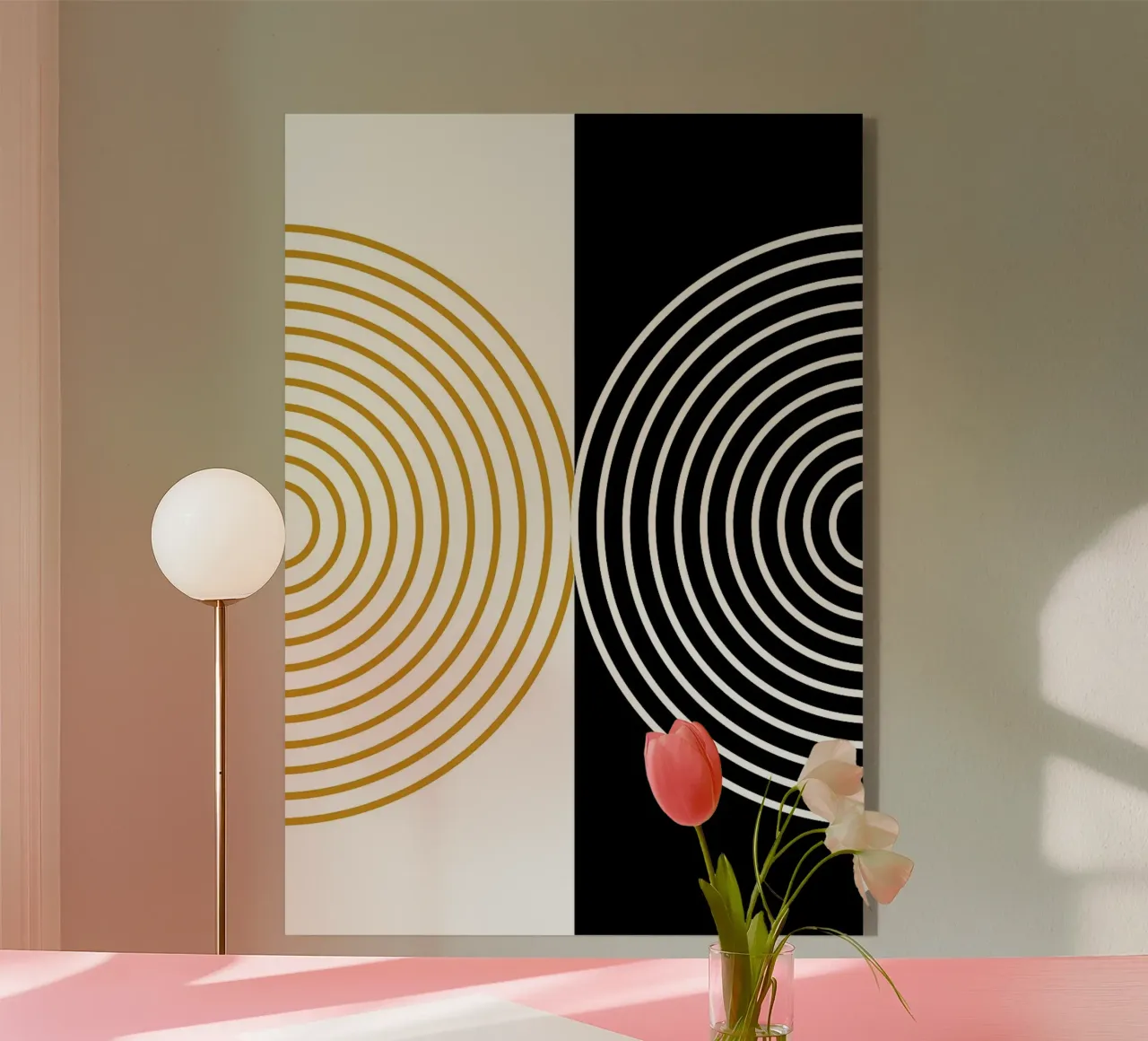 cerchi concentrici cerchi forme geometriche plexiglass da James Isaac Jackson