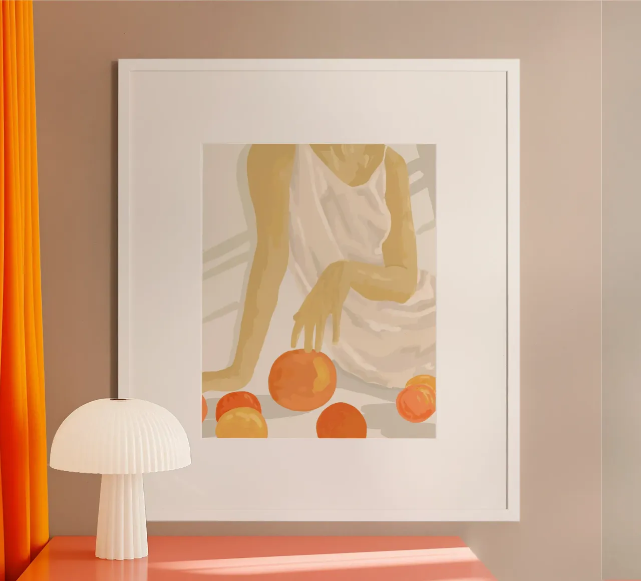 Mandarino Grace poster con telaio in plastica da Kintsugi99