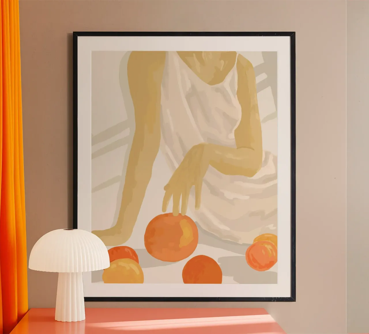 Mandarino Grace poster con telaio in plastica da Kintsugi99