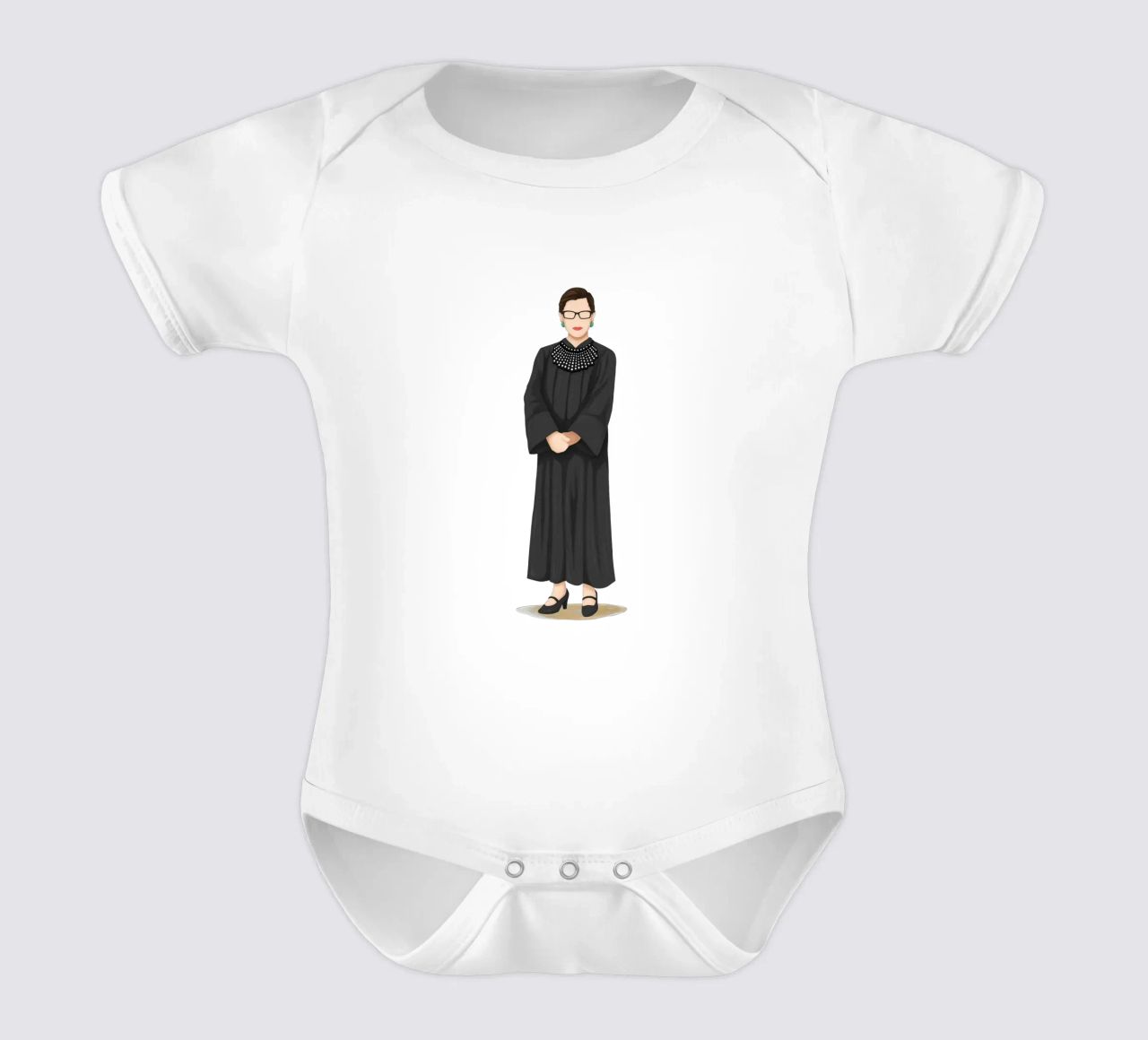 Ruth Bader Ginsburg body neonato maniche corte da Nour Tohme