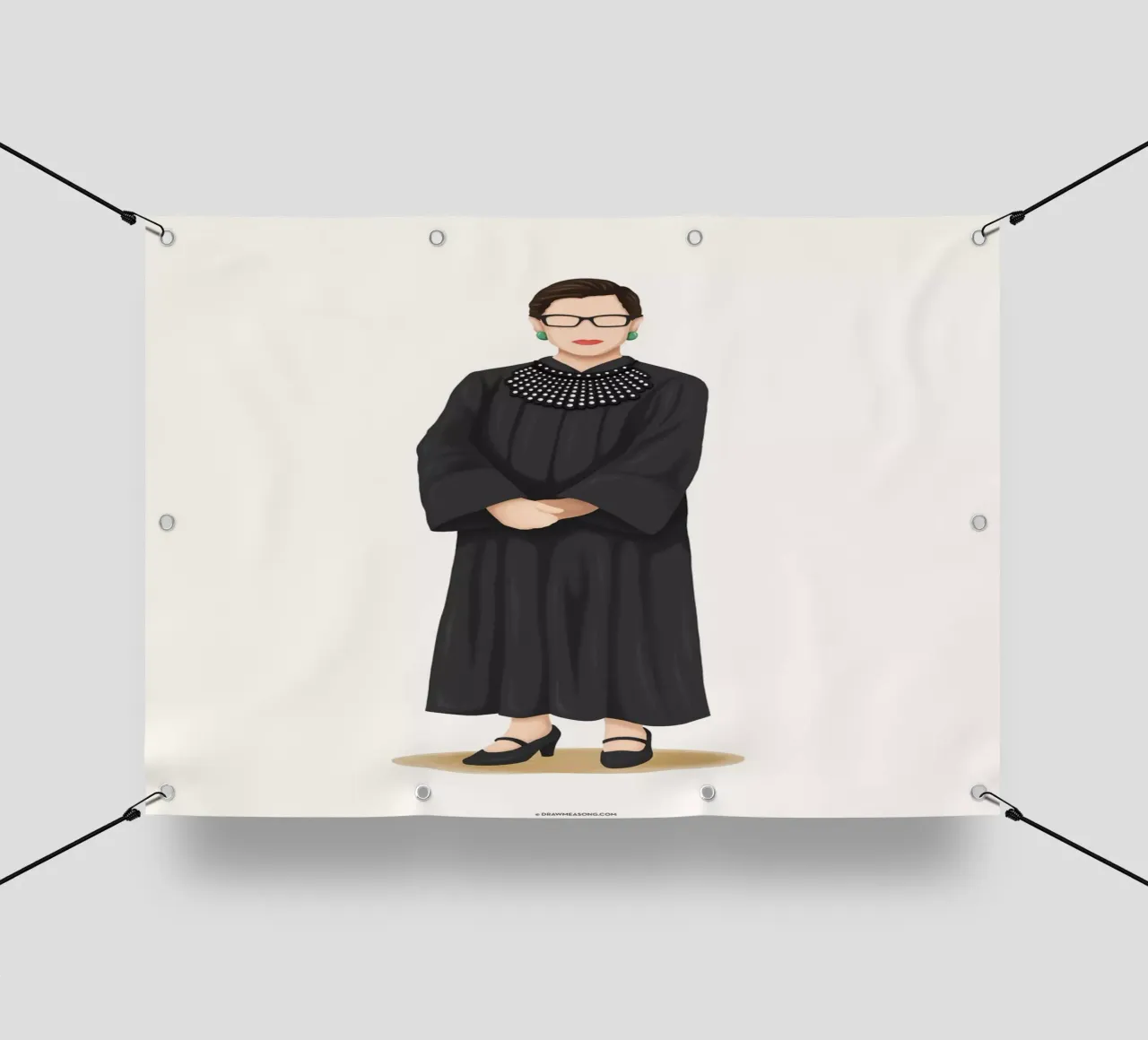 Ruth Bader Ginsburg telo in pvc da Nour Tohme