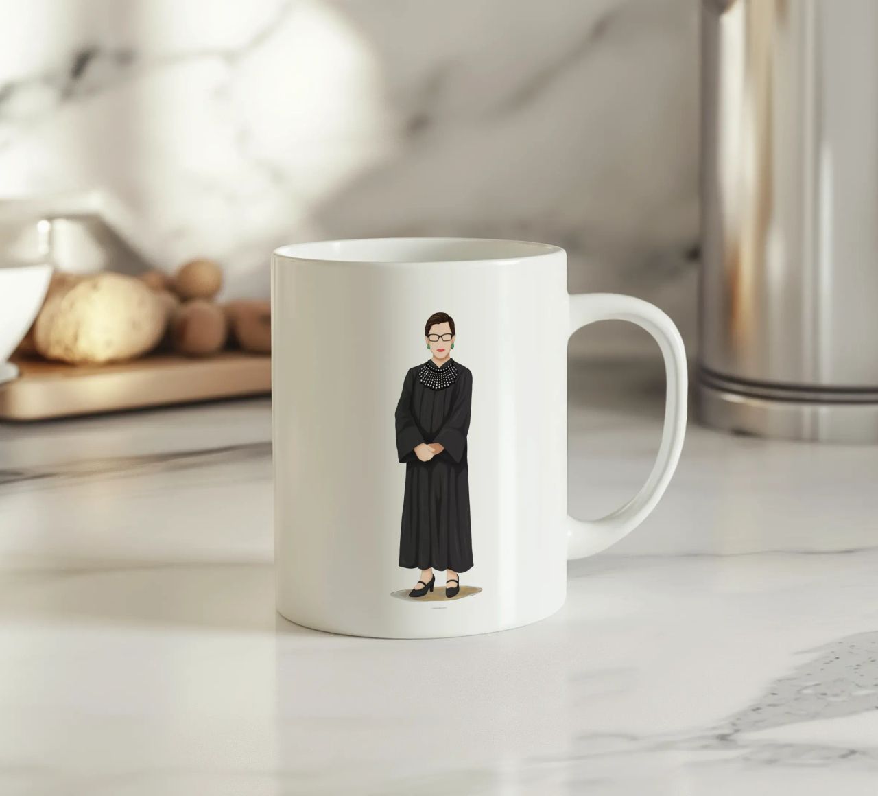 Ruth Bader Ginsburg tazza in ceramica da Nour Tohme