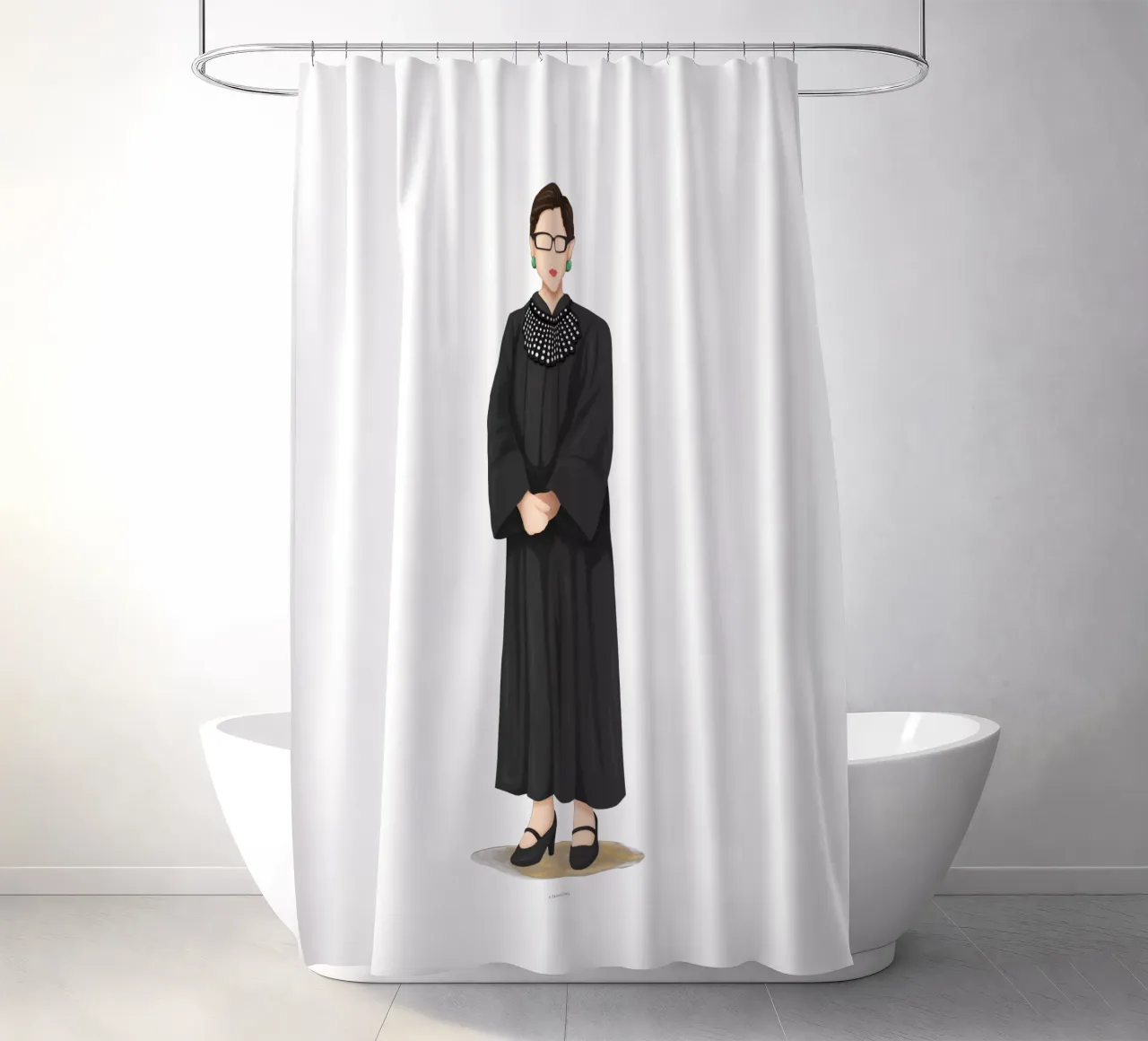 Ruth Bader Ginsburg tenda da doccia da Nour Tohme