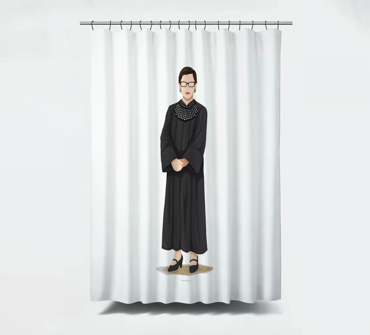 Ruth Bader Ginsburg Duschvorhang von Nour Tohme