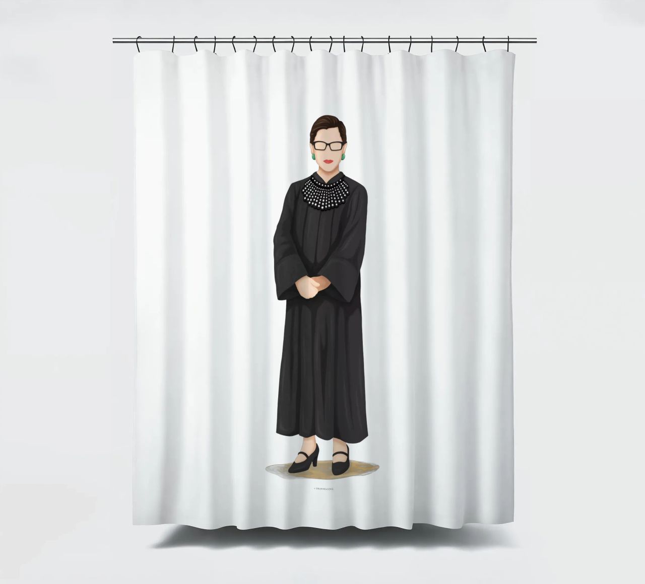 Ruth Bader Ginsburg Duschvorhang von Nour Tohme