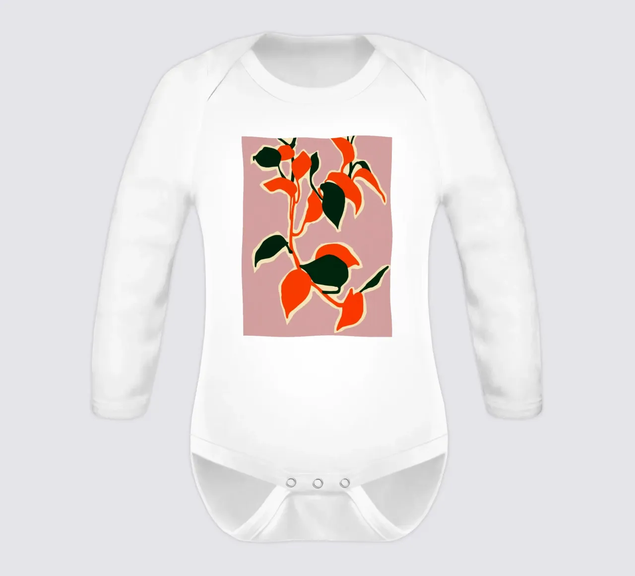 Astrazione fogliare body neonato maniche lunghe da Kintsugi99