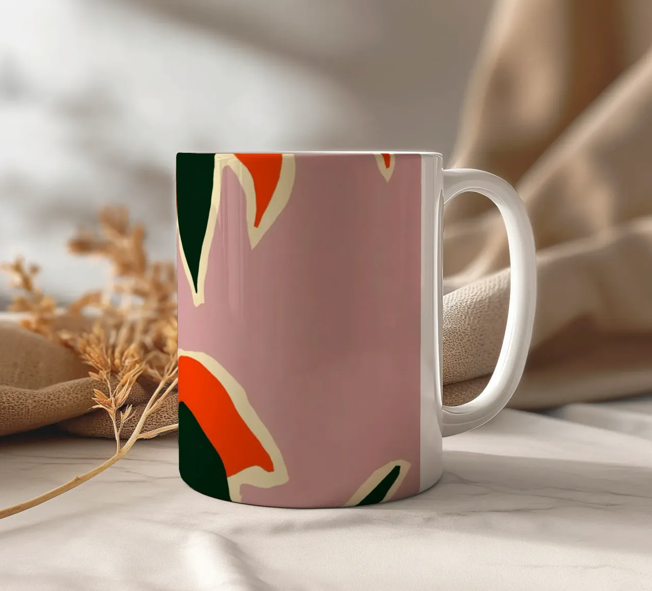 Astrazione fogliare tazza in ceramica da Kintsugi99