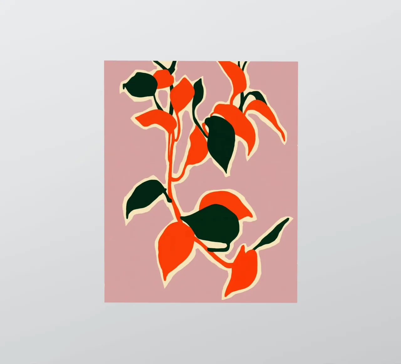 Leafy Abstraction sticker by Kintsugi99
