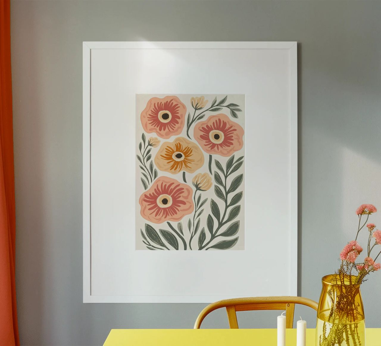 Blumen Blätter Blütenblätter Stängel Poster von RJ Peterson-Animal