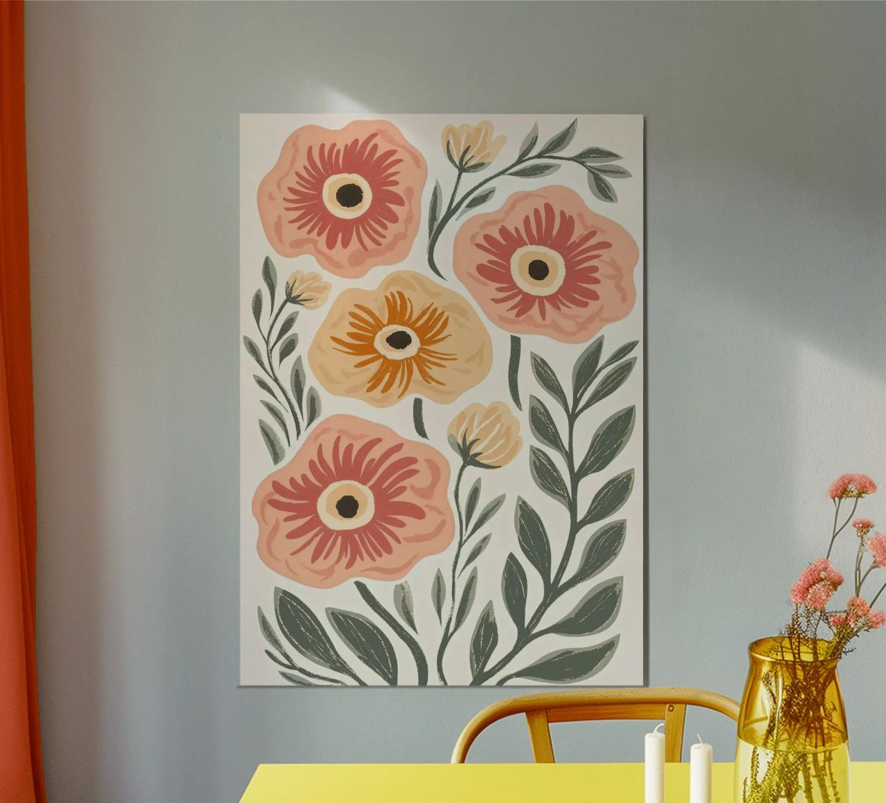 Blumen Blätter Blütenblätter Stängel Poster von RJ Peterson-Animal