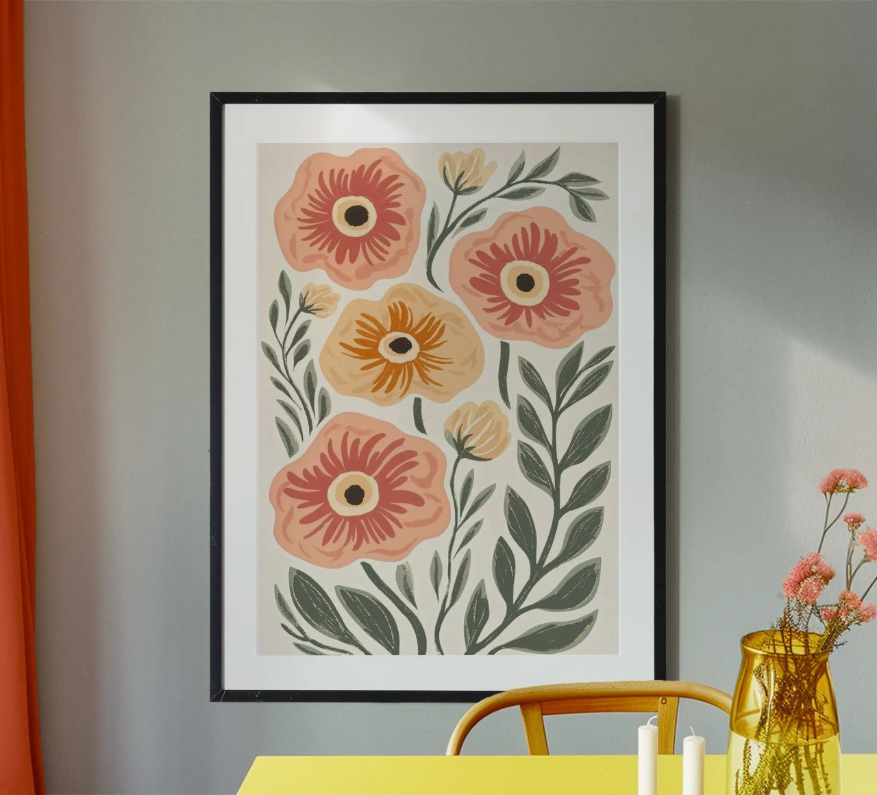 Blumen Blätter Blütenblätter Stängel Poster von RJ Peterson-Animal