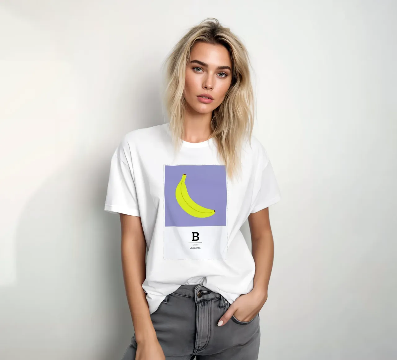 „The Food Alphabet“ - B like Banana t-shirt da BLAEK Design Studio