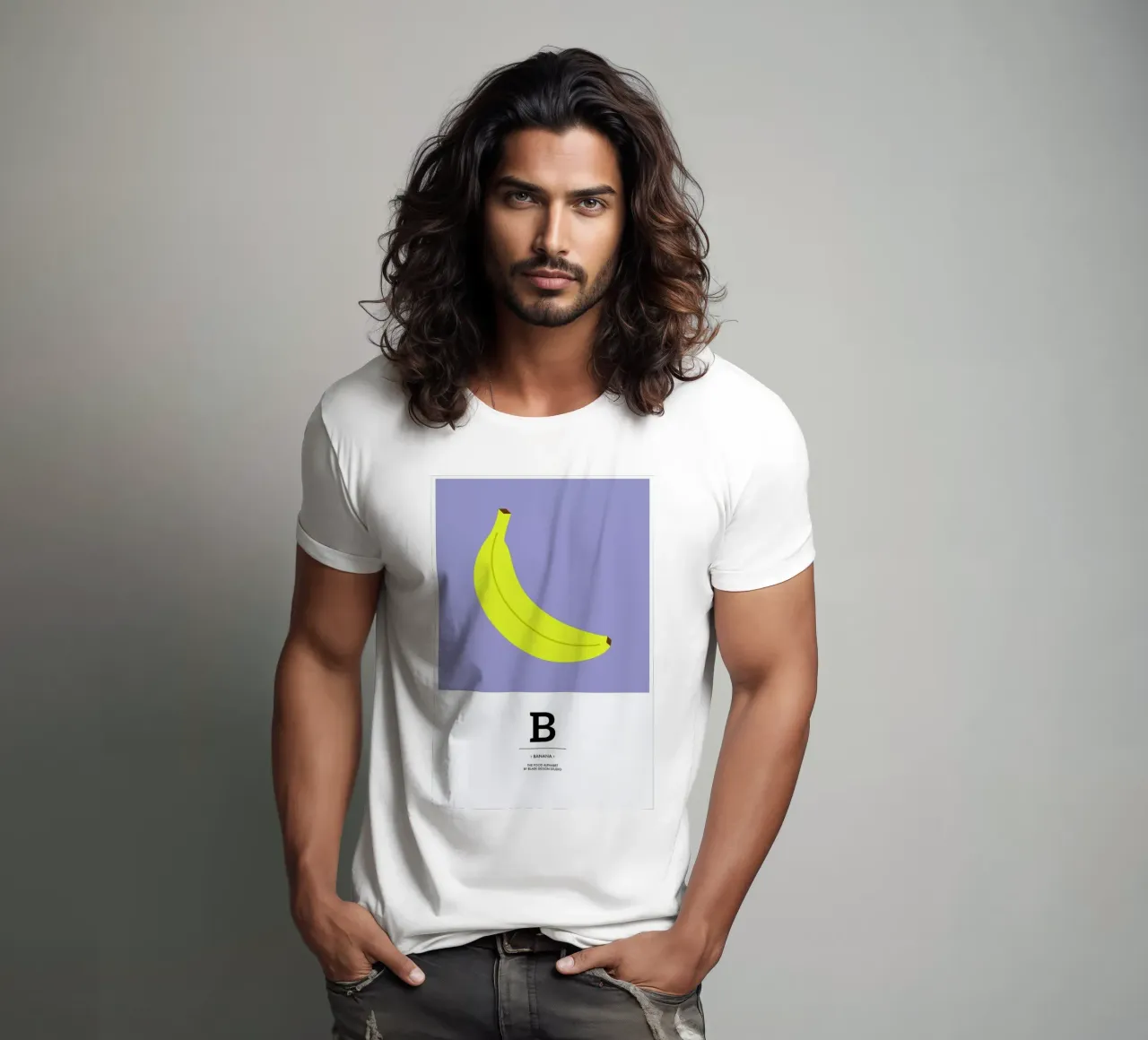 „The Food Alphabet“ - B like Banana t-shirt da BLAEK Design Studio
