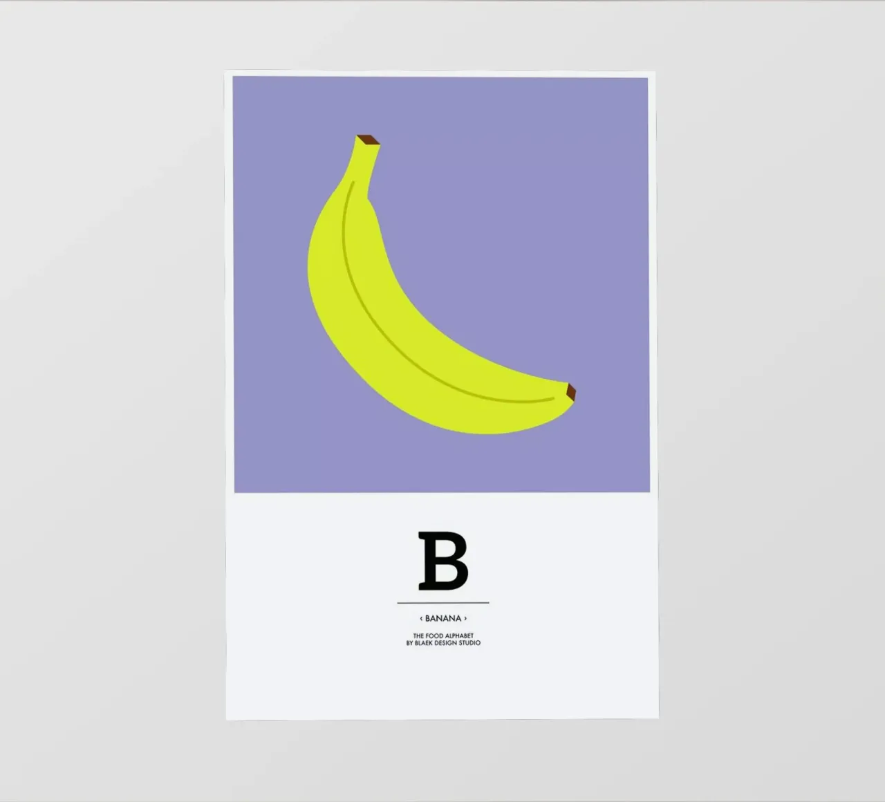 „The Food Alphabet“ - B like Banana telo in pvc da BLAEK Design Studio