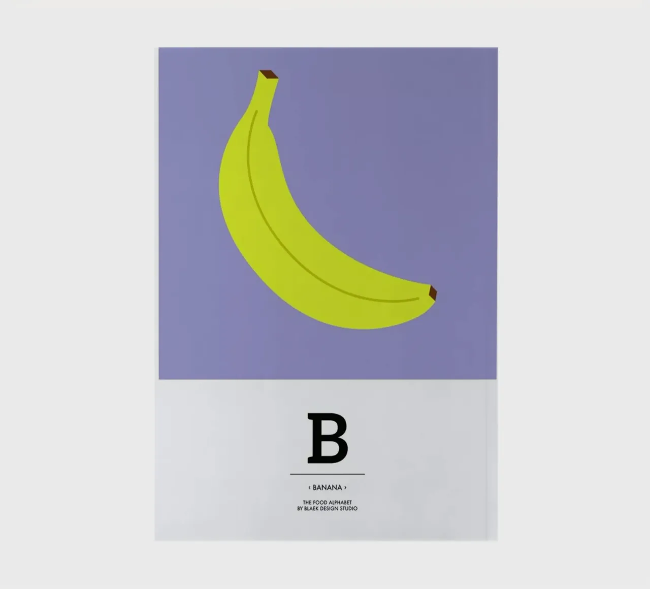 „The Food Alphabet“ - B like Banana notebook by BLAEK Design Studio
