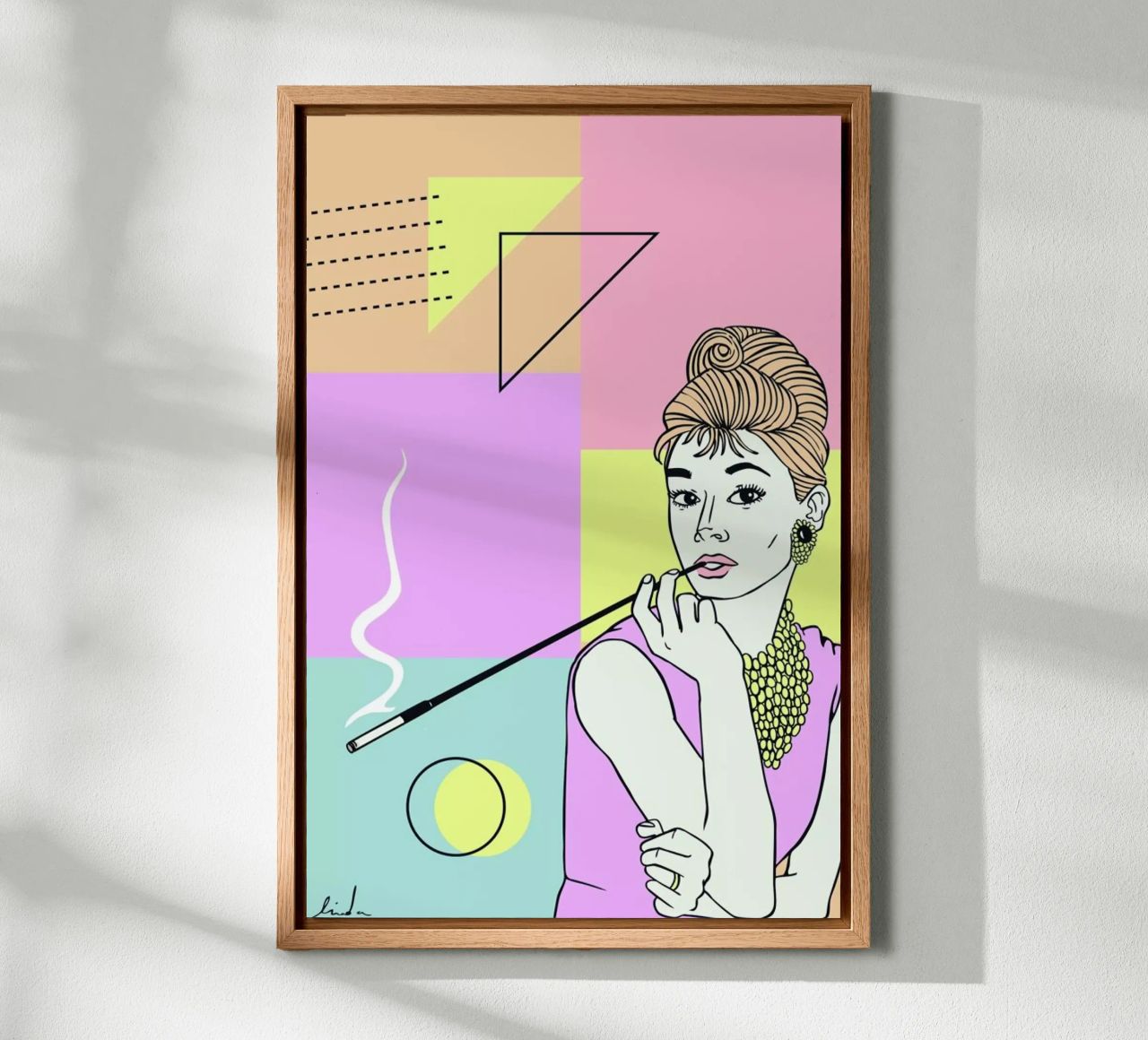 Audrey Hepburn Leinwand von Linda van Bruggen