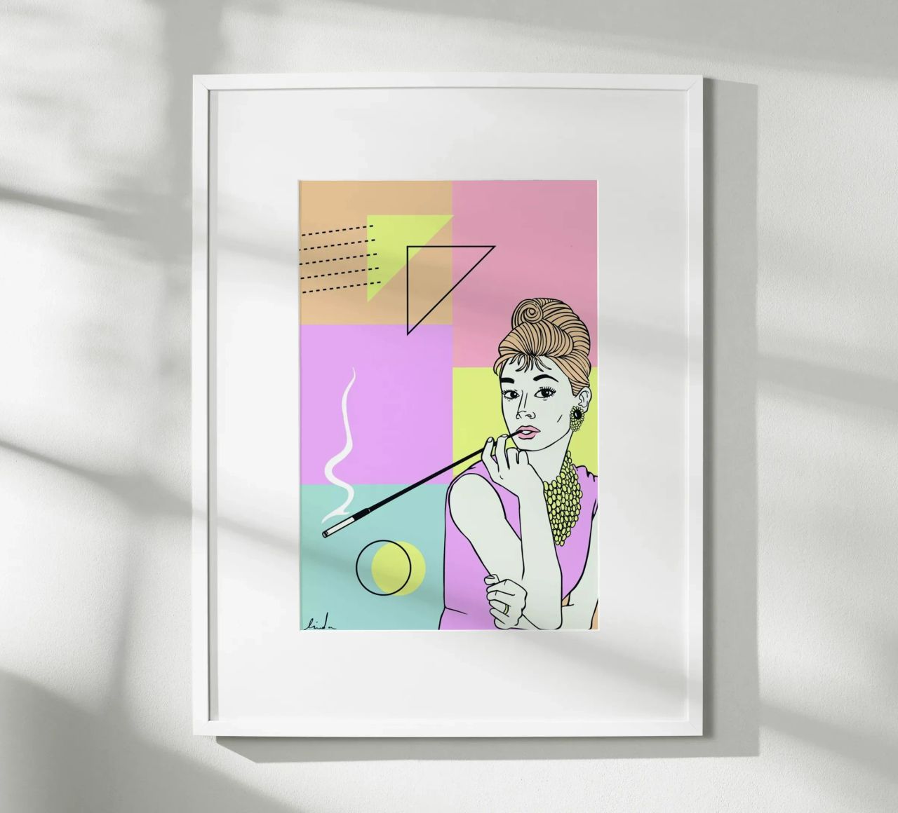 Audrey Hepburn poster by Linda van Bruggen