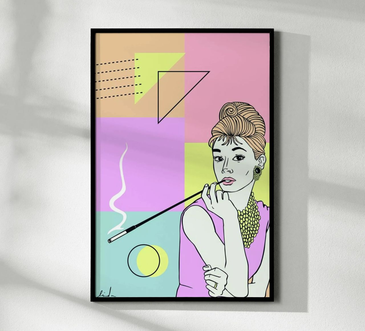 Audrey Hepburn poster by Linda van Bruggen