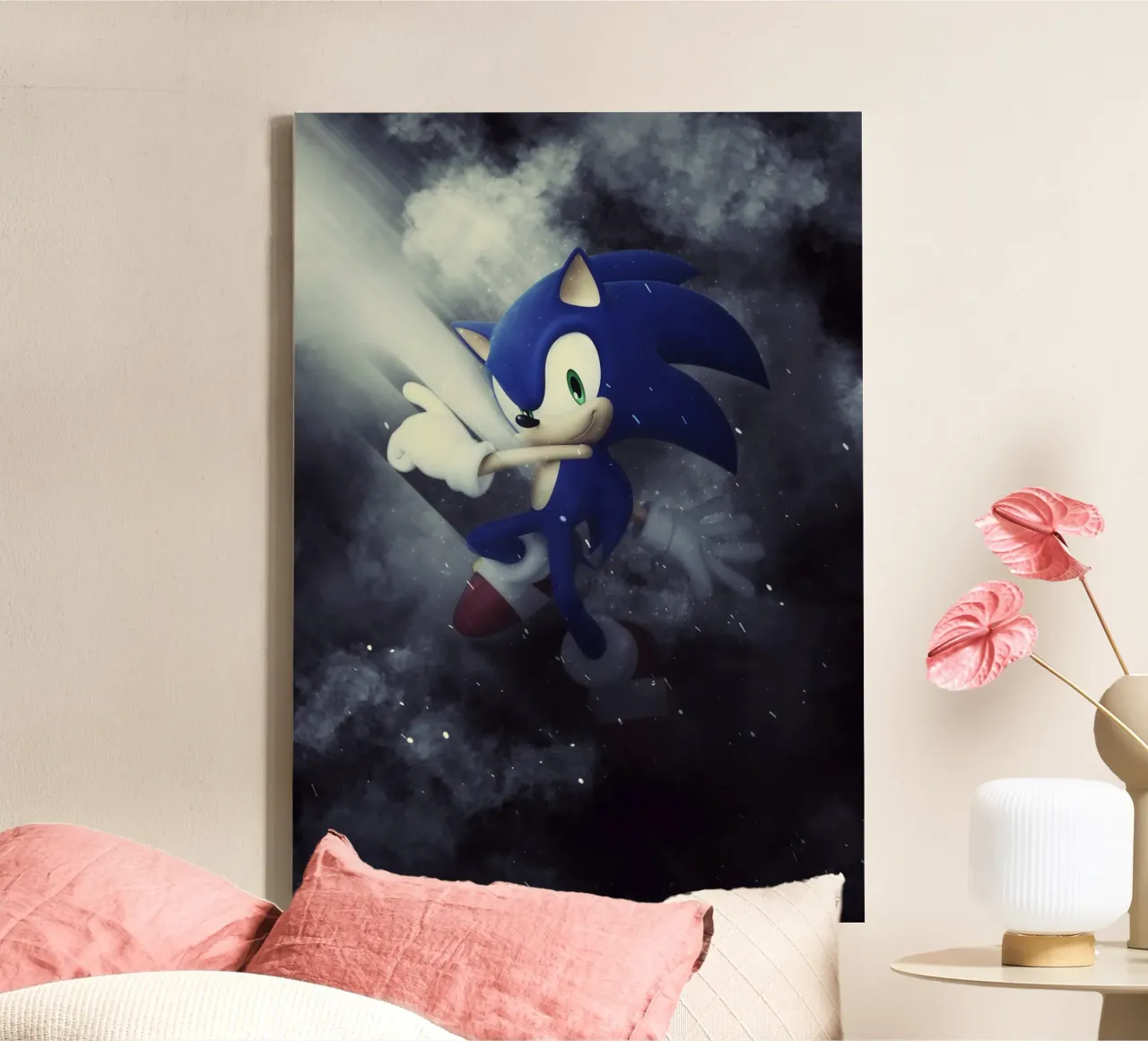 Sonic canvas met Baklijst van FreeArtStudio
