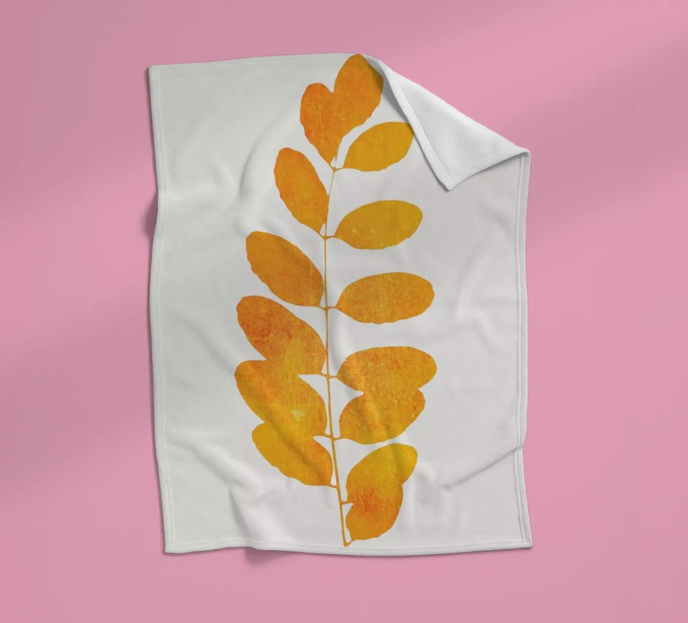 Oak Leaf fleece blanket by Kubistika