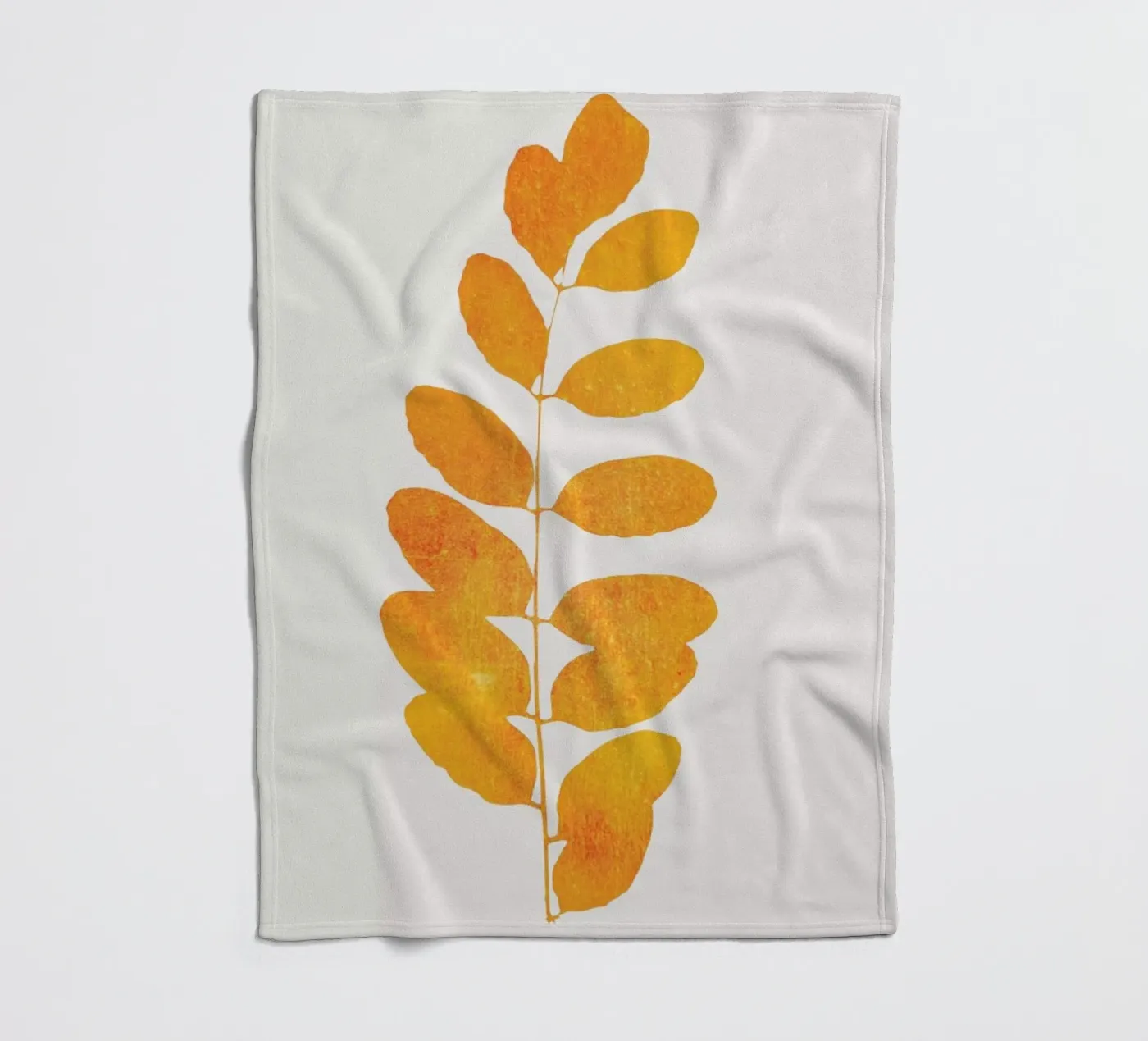 Oak Leaf fleece blanket by Kubistika