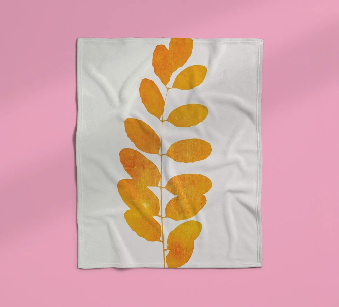 Oak Leaf fleece blanket by Kubistika