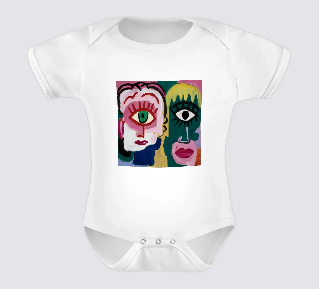 Eye of Mystery short-sleeve baby romper by Lunar Templar