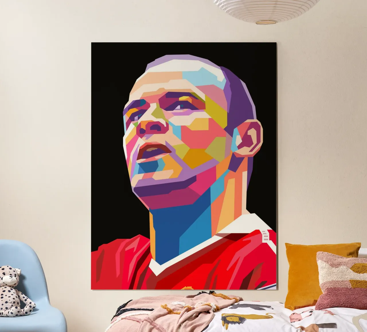 Calcio iconico - Wayne Rooney poster con telaio in legno da Hantamrata