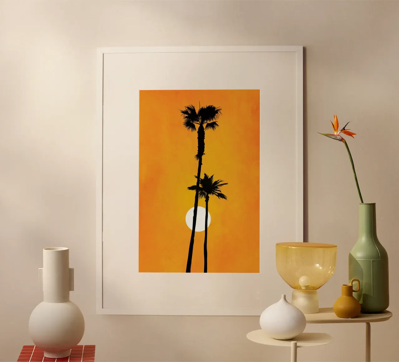 Sunset Boulevard poster con telaio in alluminio da Kubistika