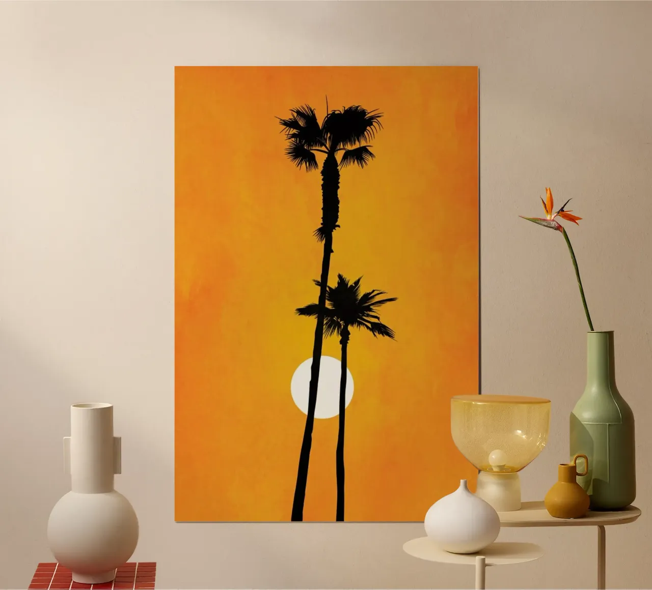 Sunset Boulevard poster con telaio in alluminio da Kubistika