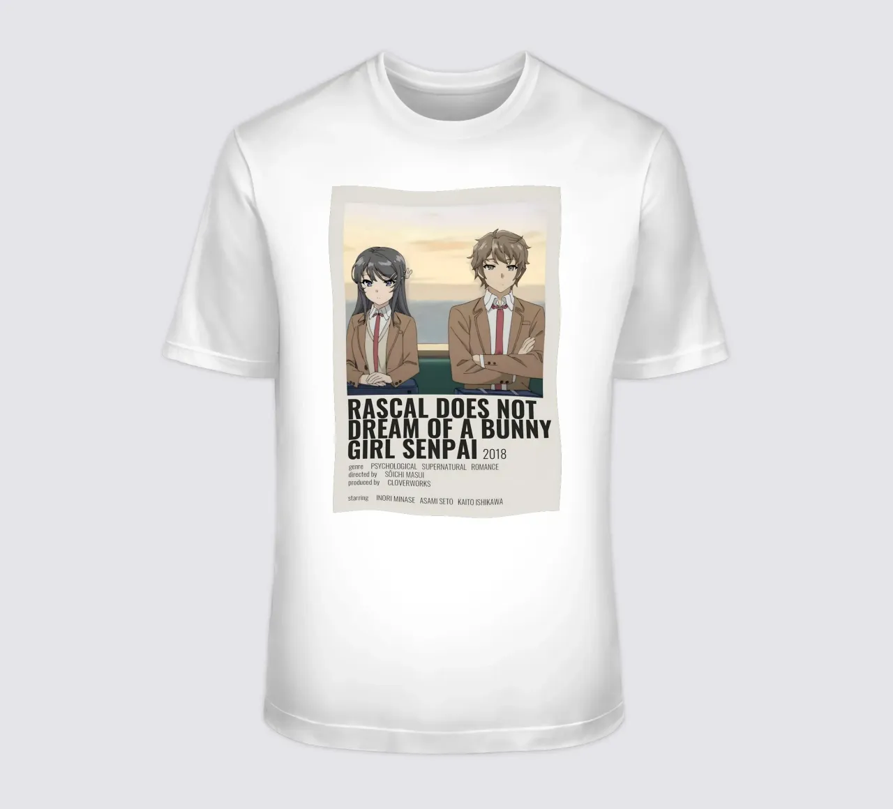RASCAL DOES NOT DREAM OF A BUNNY GIRL SENPAI 2018 t-shirt da Totoya