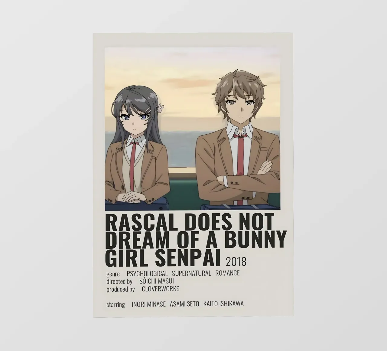 RASCAL DOES NOT DREAM OF A BUNNY GIRL SENPAI 2018 telo in pvc da Totoya