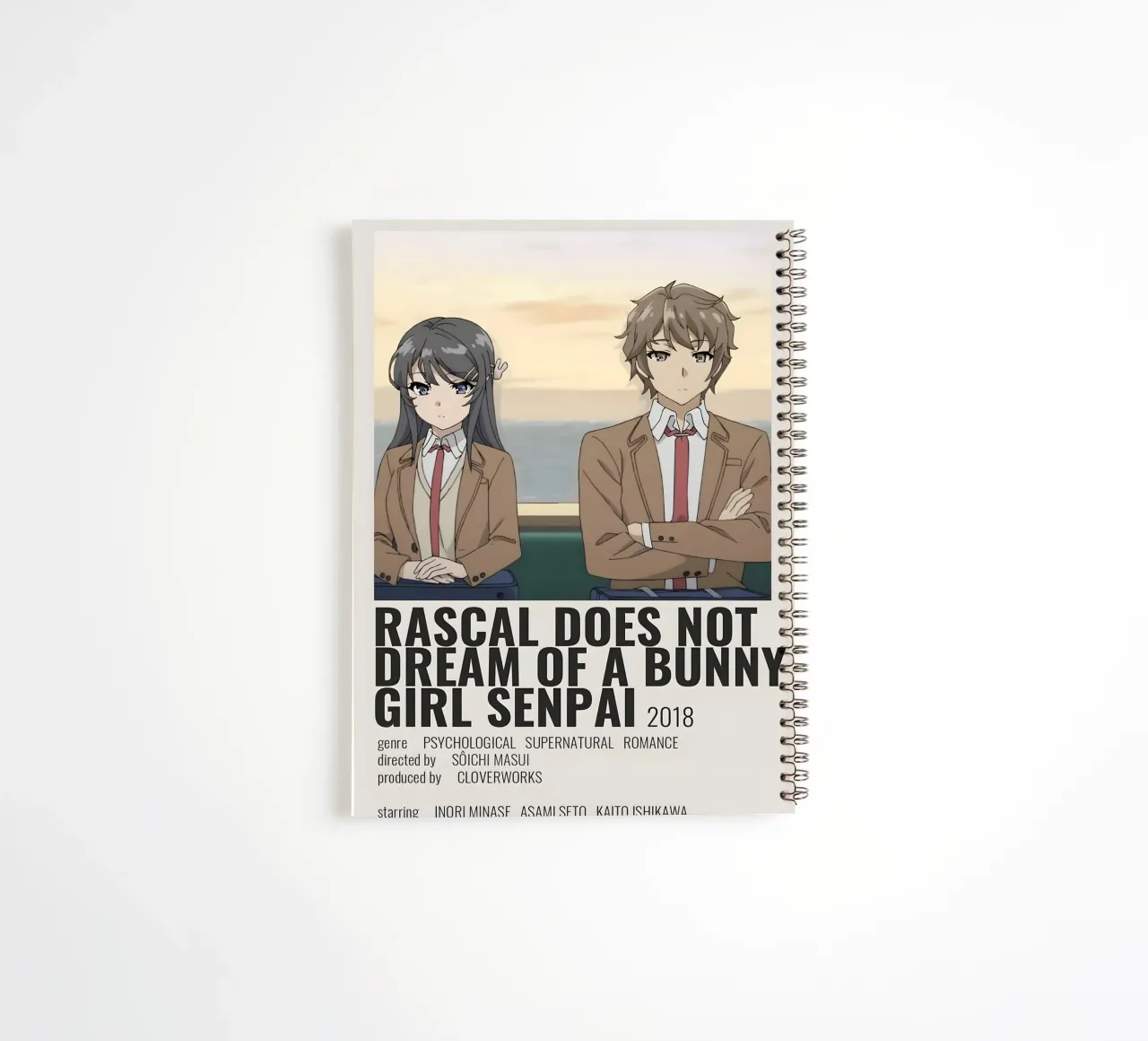 RASCAL DOES NOT DREAM OF A BUNNY GIRL SENPAI 2018 spiral notebook by Totoya