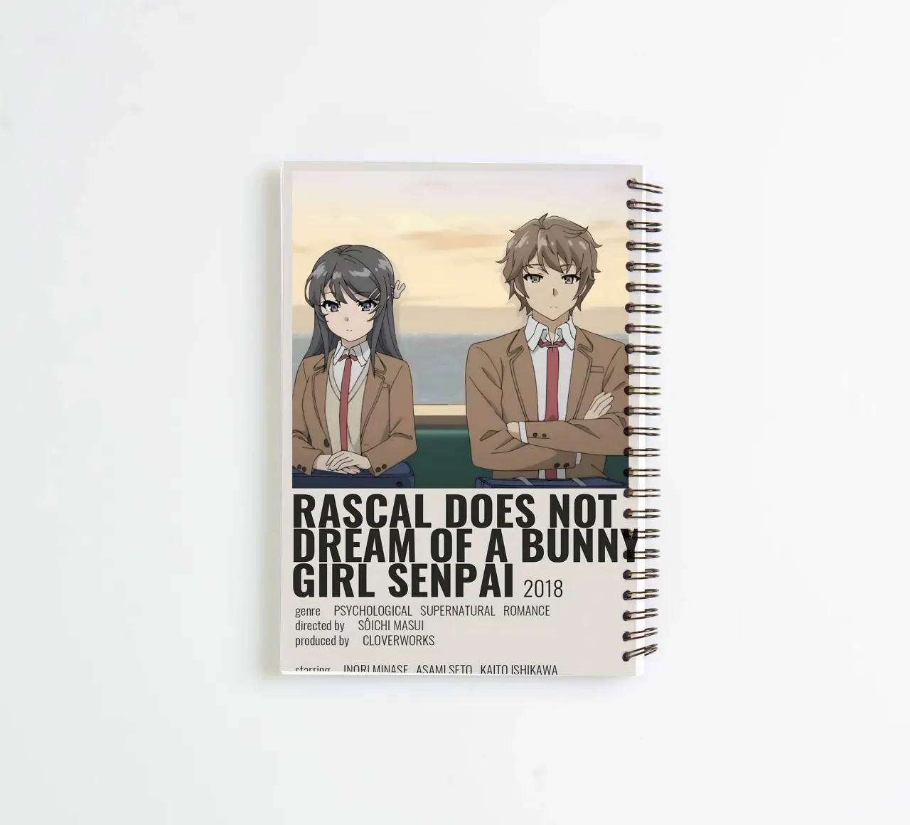 RASCAL DOES NOT DREAM OF A BUNNY GIRL SENPAI 2018 spiral notebook by Totoya
