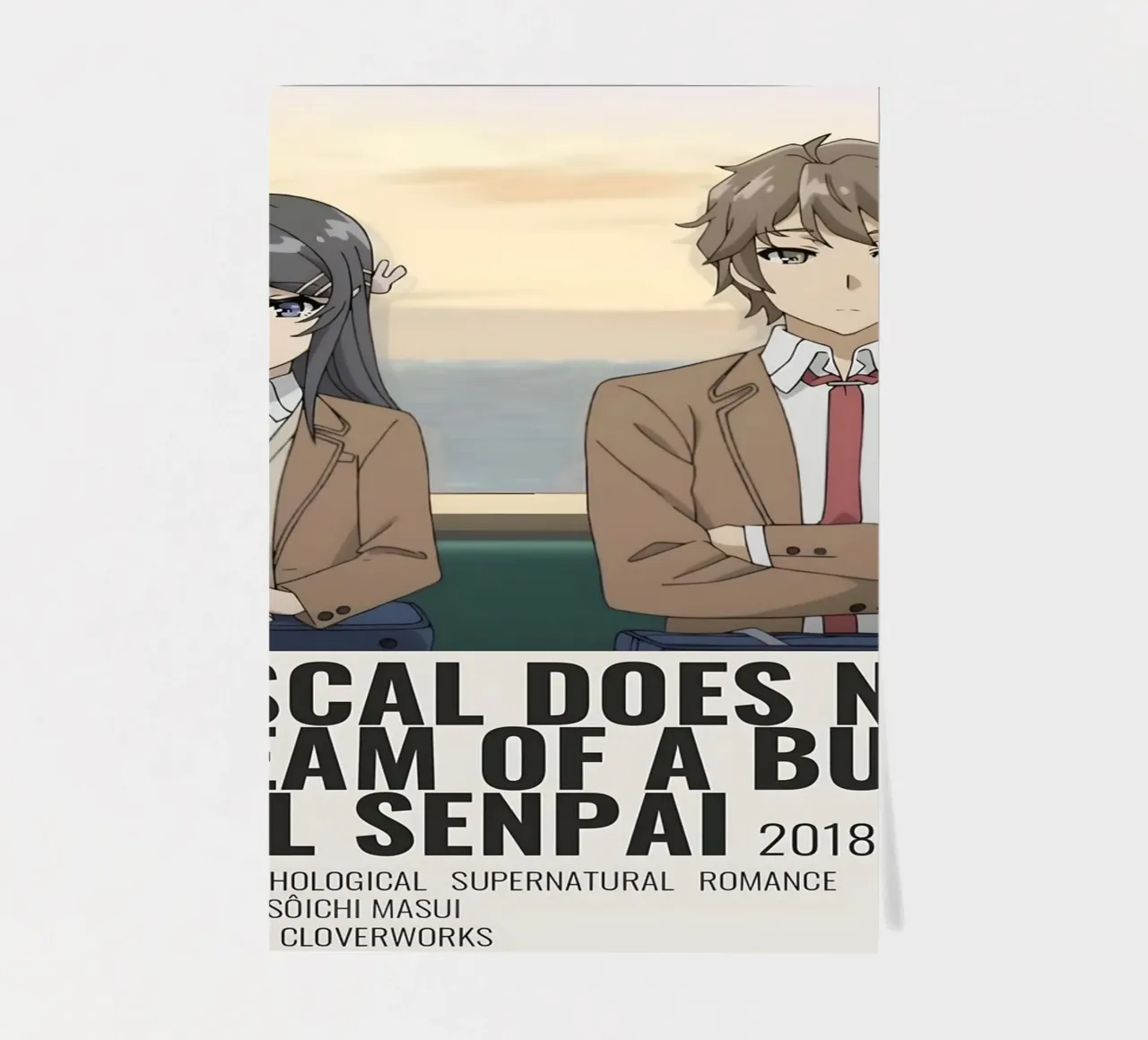 RASCAL DOES NOT DREAM OF A BUNNY GIRL SENPAI 2018 planche autocollant de Totoya