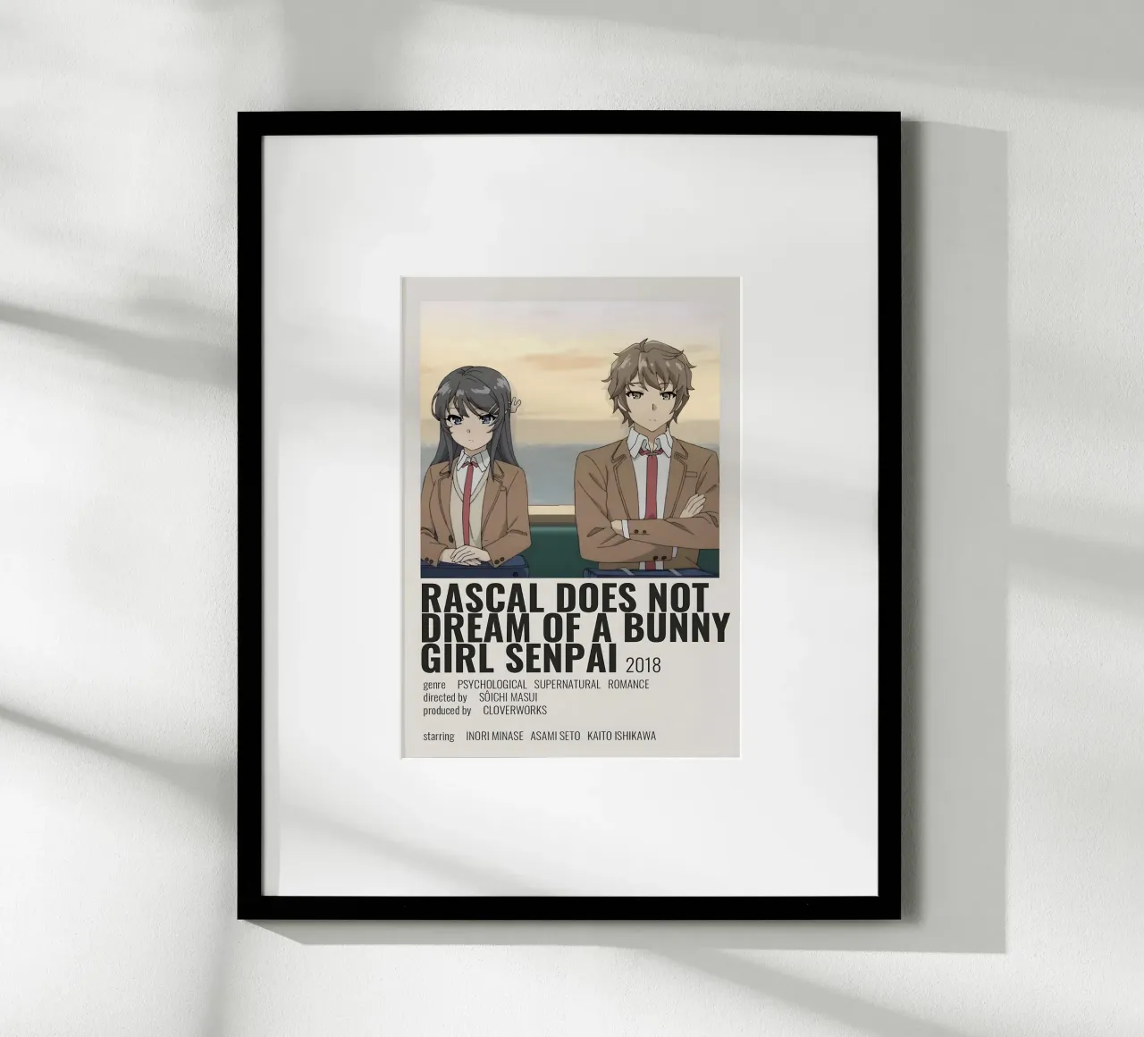 RASCAL DOES NOT DREAM OF A BUNNY GIRL SENPAI 2018 carta hahnemühle da Totoya