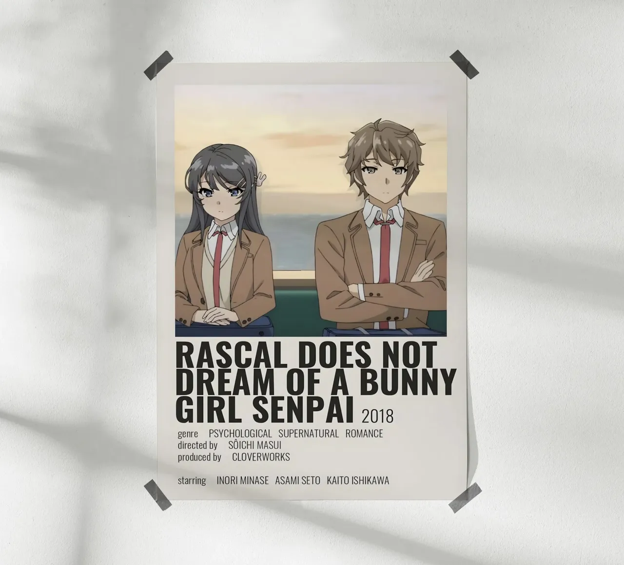 RASCAL DOES NOT DREAM OF A BUNNY GIRL SENPAI 2018 carta hahnemühle da Totoya