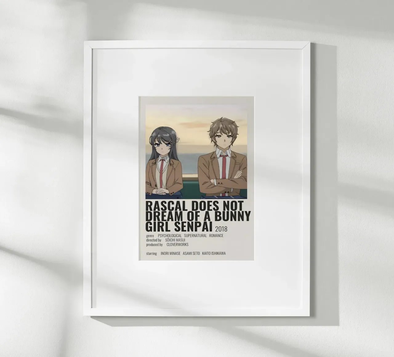 RASCAL DOES NOT DREAM OF A BUNNY GIRL SENPAI 2018 carta hahnemühle da Totoya