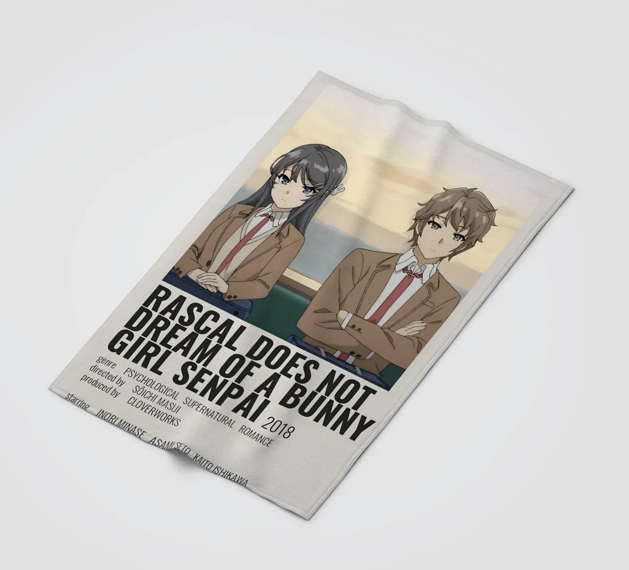 RASCAL DOES NOT DREAM OF A BUNNY GIRL SENPAI 2018 coperta in pile da Totoya