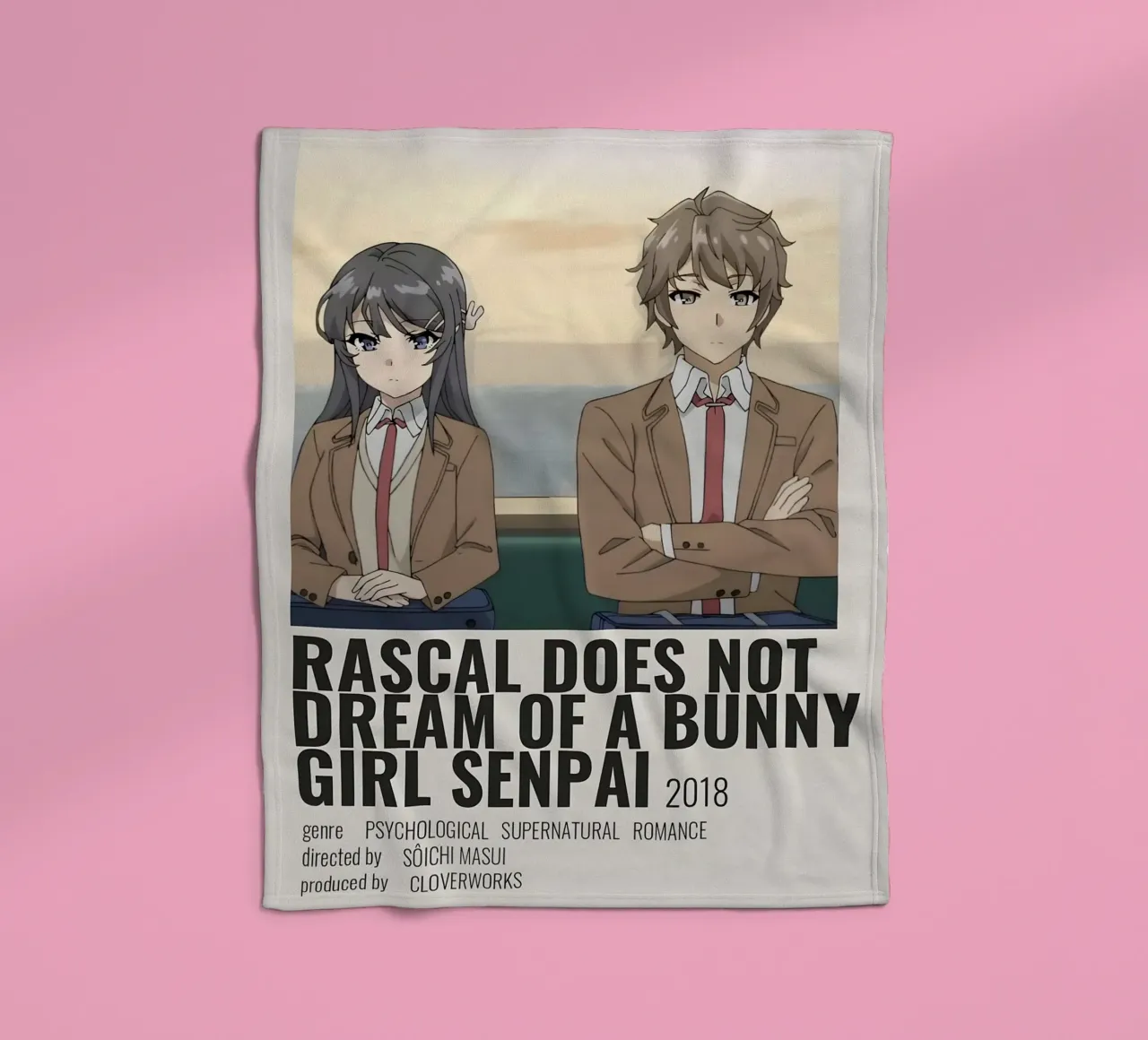 RASCAL DOES NOT DREAM OF A BUNNY GIRL SENPAI 2018 coperta in pile da Totoya