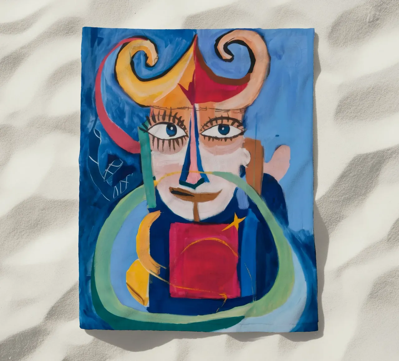 Mystieke abstracte symfonie strandhanddoek van Lunar Templar