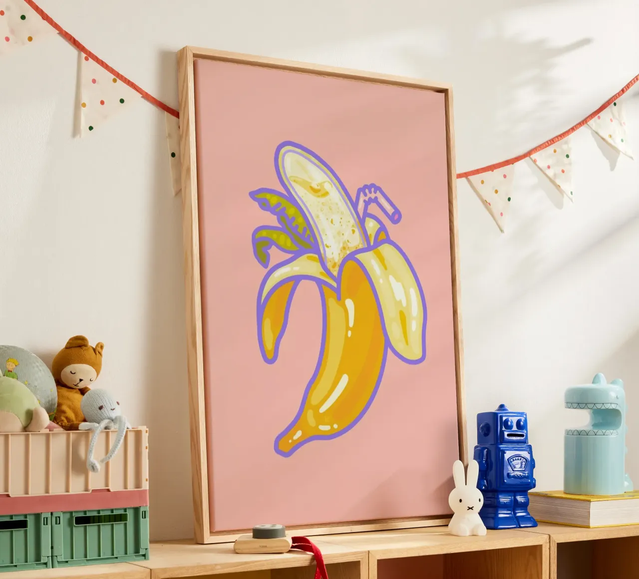 Banana Split canvas met Baklijst van Laura O'Connor