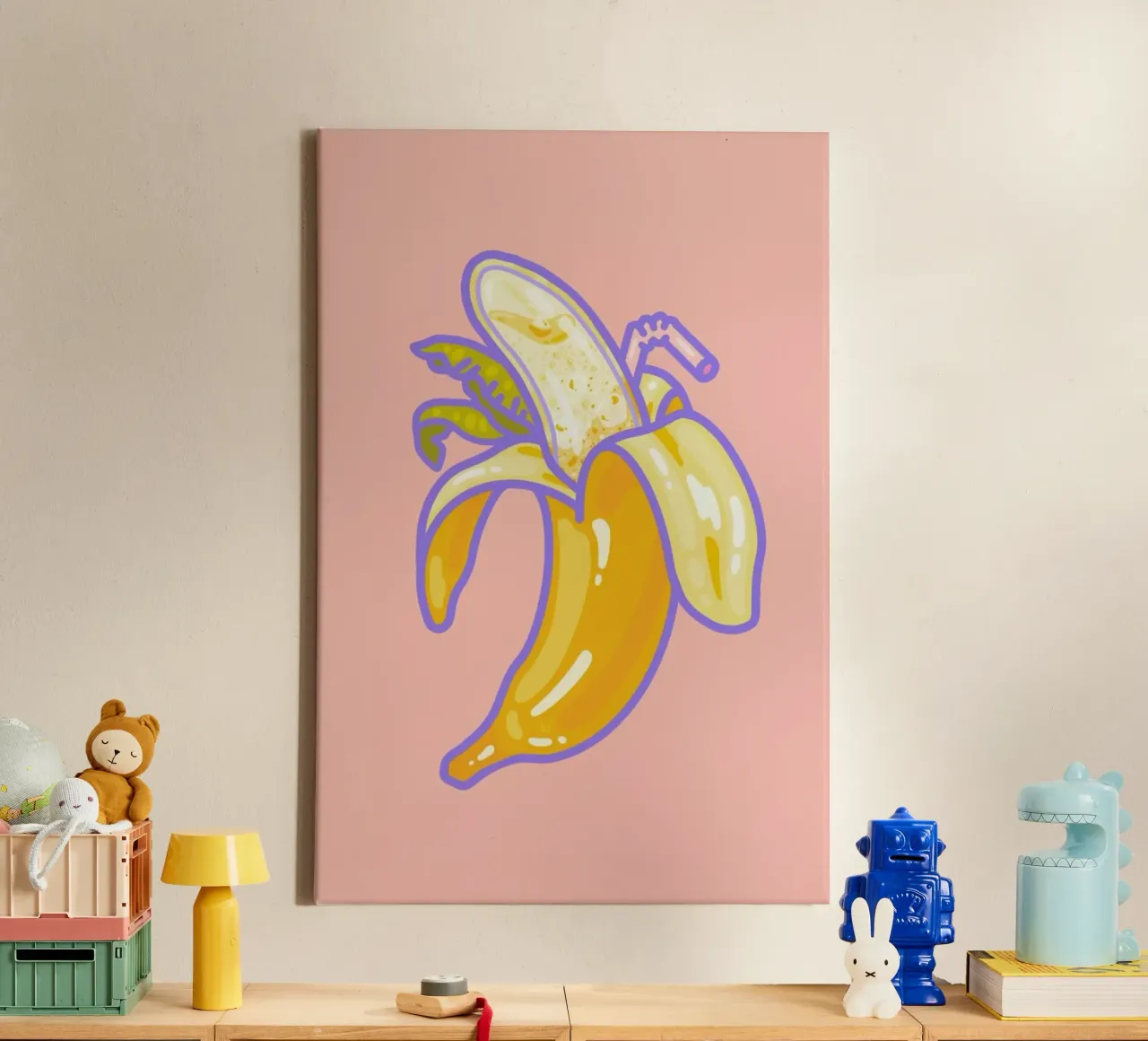 Banana Split canvas met Baklijst van Laura O'Connor